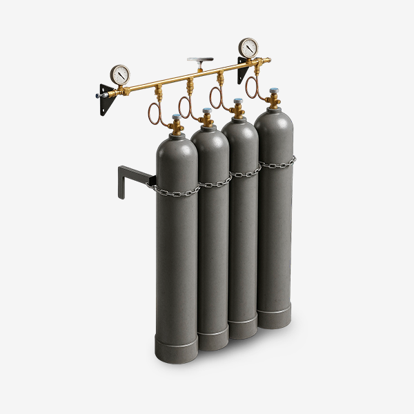 Рампы разрядные для смеси газов